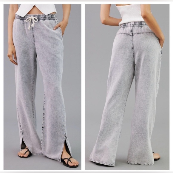 Anthropologie Pilcro The Getaway drawstring waist, Carbon (Faded Gray), Small - Picture 2 of 14